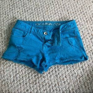Bright Blue Denim Shorts - Fun for Spring/Summer!